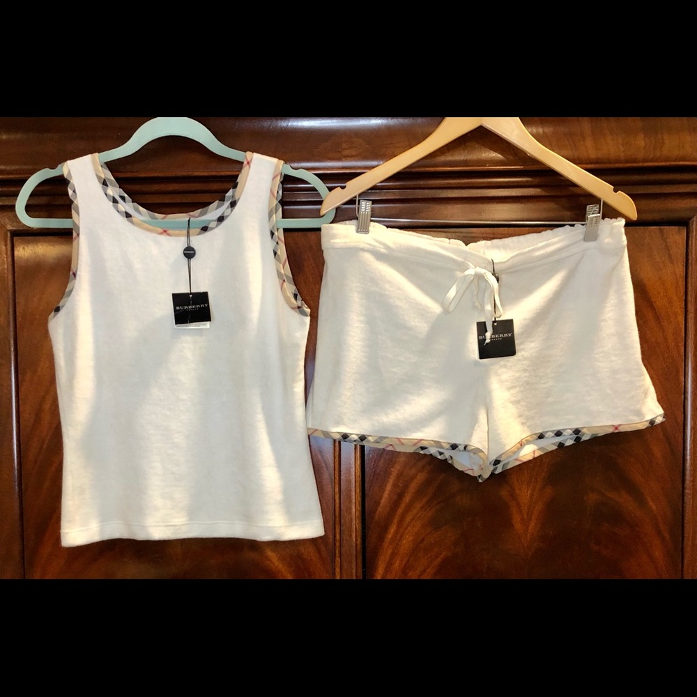 🔥SOLD🔥NWT Burberry Tank/Short Set wNova Check Vintage RARE Tank M Shorts L